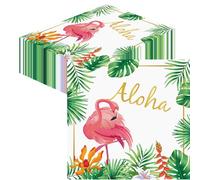 Glamifyr 40 tovaglioli con fenicottero, tovaglioli estivi, tovaglioli hawaiani, tovaglioli di carta, fenicottero, tovaglioli di carta con fenicottero, nella foresta tropicale, decorazione da tavolo,