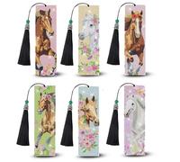 Glamifyr 6 segnalibri a cavallo, Diamond Painting Cavallo Diamond Painting Segnalibro Diamond Painting Cavallo per bambini Diamond Painting Segnalibro per bambini 5D Diamond Painting Cavallo
