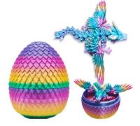 Glamifyr Drago stampato 3D, drago 3D, drago mobile completo con uovo di drago, drago, drago, drago, realistico, mobile, decorazione per la casa