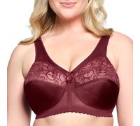 Glamorise 1000 Reggiseno, Opaque, Rosso (Burgundy), 52B Donna