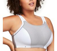 Glamorise Custom Control Sports Bra Wirefree #1166, Reggiseno Donna, Bianco/Grigio, 42B