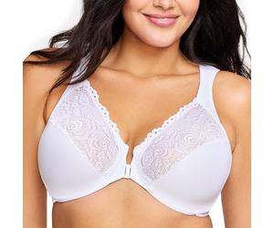 Glamorise Elegance Front Close Underwire Bra, Reggiseno a Coppa Piena Donna, Bianco (White), 4G (Taglia Produttore: 80G)