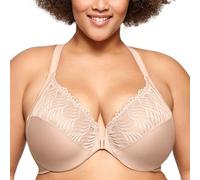 Glamorise Front-Close T-Back Wonderwire Underwire #1246 Reggiseno, caffè, 42G Donna
