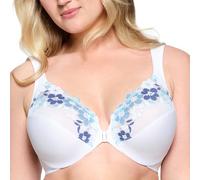 Glamorise Full Figure Plus Size Front-Closure Cotton Wonderwire Bra Underwire #1241 White
