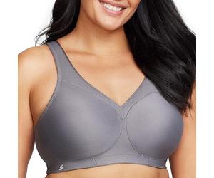 Glamorise Full Figure Plus Size Magiclift Seamless Sports Bra Wirefree #1006 Charcoal Gray