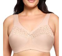 Glamorise Cotton Support Bra Reggiseno a Coppa Piena, Beige (Café), 130G (Taglia Produttore: 56F) Donna