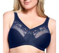 Glamorise Magiclift Minimizer Reggiseno Wirefree #1003 Copertura Completa, Semi Opaco, Blu, 42DD Donna