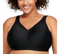 Glamorise Full Figure Magiclift Seamless Wirefree Sports Bra #1006 Reggiseno a Coppa Piena, Nero (Black 002), 6H (Taglia Produttore: 42H) Donna