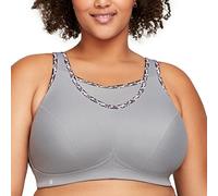 Glamorise No Bounce Full Support Sport Bra Reggiseno Sportivo, Grigio (Soft Gray), 85D EU (Taglia Produttore: 38D UK) Donna