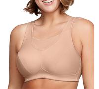Glamorise No Bounce Full Support Sport Bra Reggiseno Sportivo, Opaque, Beige (Cafe), 80J EU (Taglia Produttore: 36J UK) Donna