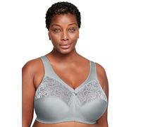 Glamorise Magiclift Classico Reggiseno a Coppa Piena, Opace, Grigio (Grey), 115G Donna