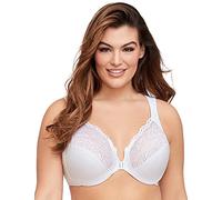 Glamorise Elegance Front Close Underwire Bra, Reggiseno a Coppa Piena Donna, Bianco (White), 6D (Taglia Produttore: 90D)