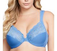 Glamorise Wonderwire Front-closure Bra Underwire #1245, Reggiseno con scollatura a V Donna, Blu, 4H