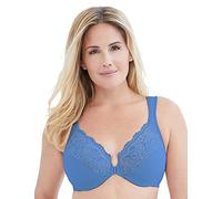 Glamorise Elegance Front Close Underwire Bra, Reggiseno a Coppa Piena Donna, Blu (Blue), 5H (Taglia Produttore: 85H)