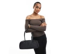 Glamorous - Borsa da spalla lunga ed extra larga nera-Nero No Size