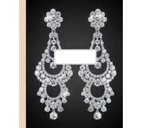 Glamorous Diamond Chandelier Earrings Composition Notebook: Elegant Black and Silver Jewelry Journal | Luxury Fashion Notebook for Women, Teens, and Designers