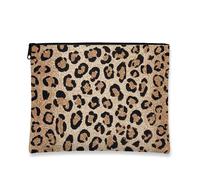 Glamorous Makeup Bag, Leopard Print Glitter Cosmetici Borse da Viaggio per le Donne Portatile Piccolo Sacchetto di Tela Cerniera Sacchetto Regalo Festival Toiletry Organizer, Oro, 7x9 Inch, Stampa