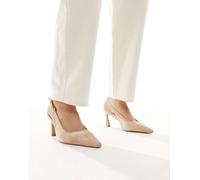 Glamorous - Scarpe décolleté a punta color crema con cinturino posteriore e tacco-Neutro 39
