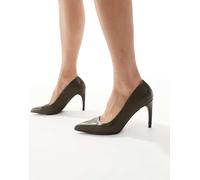 Glamorous - Scarpe décolleté color oliva a punta con tacco alto-Verde 41