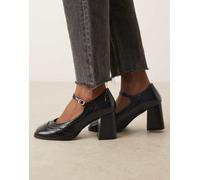 Glamorous - Scarpe Mary Jane nere con tacco largo-Nero 36