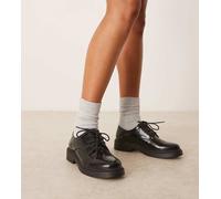 Glamorous Wide Fit - Scarpe derby a pianta larga nere stringate-Nero 38