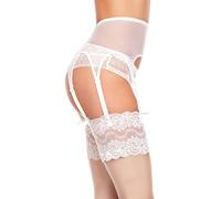 Glamory Garter Belt Corde, 100, Bianco (Weiß Weiß), 62 (Taglia Unica: 3XL-56-58) Donna