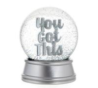 Glamour brillante palla di neve palla glitterata ornamento in resina accessorio