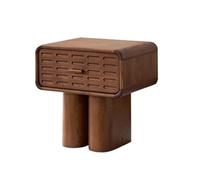 Glamour Haven Comodino sottile e tavolino stretto, Comodino vintage con gambe a colonna piatta ispessite e cassetto, arrotondato e geometrico, Mobili Soggiorno, Comodini Salvaspazio