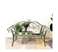 Glamour Haven Piccole panchine da giardino resistenti per estern Sedie da giardino in ferro retrò, panca a due posti for esterni, for parco e cortile, Panchina da esterno per giardino, veranda e parc