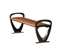 Glamour Haven Piccole panchine da giardino resistenti per esterni, Panchine da esterno in alluminio, sedie da giardino for uso in terrazza, Panchina da esterno per giardino, veranda e parco(Brown,M)