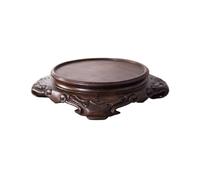 Glamour Haven Supporto e portavaso per Piante da Interno, Espositore for Bonsai Intagliato in Ebano, Base portaoggetti for vasi di Fiori e teiere, Supporti compatti per Piante per l'arredamento d(L)