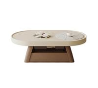 Glamour Haven Tavolino laterale multifunzionale Tavolino da caffè rotondo moderno con contenitore, centrale, basso for sedersi sul pavimento del soggiorno Tavolino salvaspazio per piccoli soggiorni