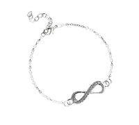 Glamour Moda Diamante 8 Parole Bracciale Catena Placcato Argento Design Delicato e Fantasia per Regali Ragazza Femminile x 1 Pezzo Elegante e popolareDurability