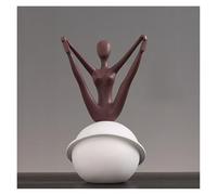 GlamourYard Decorazioni per il portico anteriore La meditazione creativa della statuetta ragazza di yoga resina posa sulla pietra 10 stili tra cui scegliere Esculturas Decorativas Modernas(Style A)