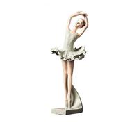 GlamourYard Soprammobili Statuetta di ballerina che balla statua in resina scultura artistica statue da scrivania Decorazioni estetiche per la stanza(F)