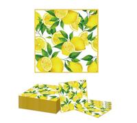 GlamRays 40 Pezzi tovaglioli Limone, tovaglioli a Tema Limone per Decorazione, tovaglioli Limone per Feste di Compleanno, Feste, Matrimoni, comunioni
