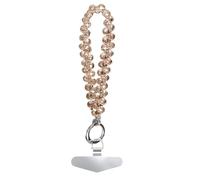 GlamRays Braccialetto per Cellulare con Perline, Catenina per Cellulare, Braccialetto Scintillante per Donne, Oro Champagne