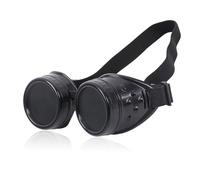 GlamRays Vintage Steampunk Goggles Punk Gothic Glasses Cosplay, Nero , L