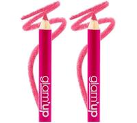 Glam'Up Paris - Matita per trucco labbra e occhi, eyeliner e lip liner, lunga tenuta, consistenza ruvida, colore intenso, alta precisione, facile da applicare, n. 06, ultra rosa (Confezione da 2)