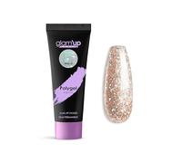 Glam'Up Paris Poly Gel Semi-Permanent - Gel di Estensione a tubo - Gel di costruzione unghie UV - Art Design per Unghie - Facile da usare - Lunga durata - Glitter AB