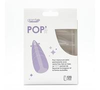 Glam'Up Paris - Set di 120 capsule a punta per manicure semi-permanente, per nail tips UV gel, copertura completa, 12 misure con gradazione, strumento per estensione delle unghie, trasparente