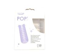 Glam'Up Paris - Set di 120 capsule acriliche Pop'it - Nail Tips UV Gel - copertura completa - 12 misure con gradazione - strumento per estensione delle unghie, trasparente