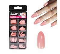 Glam'Up Paris - Unghie finte - Copertura completa - Facile da usare, 100 pezzi, forma di mandorla, n. 174, rosa