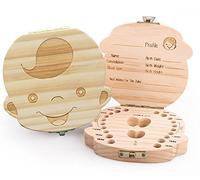 Glamza, scatola in legno per dentini da latte, per bambini e bambine