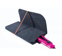 Glamza Tappetino per capelli con custodia, realizzato in feltro di sicurezza resistente al calore, ideale per casa e viaggi (grigio scuro (sacchetto))
