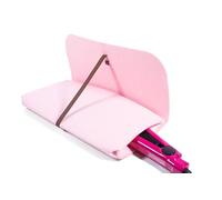 Glamza Tappetino per capelli con custodia, realizzato in feltro di sicurezza resistente al calore, ideale per casa e viaggi, colore: rosa