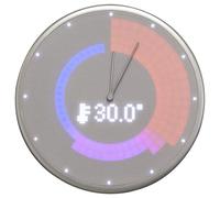 Glance NeXtime GC-EU-SLV01 - Orologio da parete intelligente Bluetooth, per iOS e Android, colore: argento, 22,8 x 22,8 x 3 cm