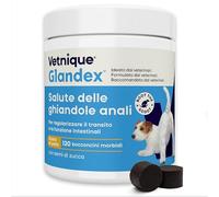 Glandex per cani - 120 morbidi bocconcini per la salute delle ghiandole anale - Formulato dai vet, supporta il delle ghiandole anali e probiotico digestivo per cani Con Omega-3, semi di zucca e fibre