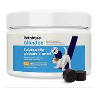 Glandex per cani - 30 morbidi bocconcini per la salute delle ghiandole anale - Formulato dai vet, supporta il delle ghiandole anali e probiotico digestivo per cani Con Omega-3, semi di zucca e fibre