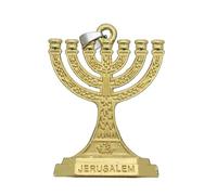 Glanhbnol 12 Tribù di Israele Menorah Portacandele Ebraico Con 7 Rami Portachiavi Tempio di Gerusalemme Religioso Per Chiesa Pendente Borsa